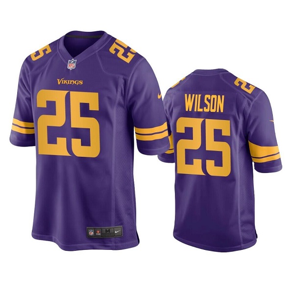 Men's Minnesota Vikings #25 Albert Wilson Purple Color Rush Stitched Jersey
